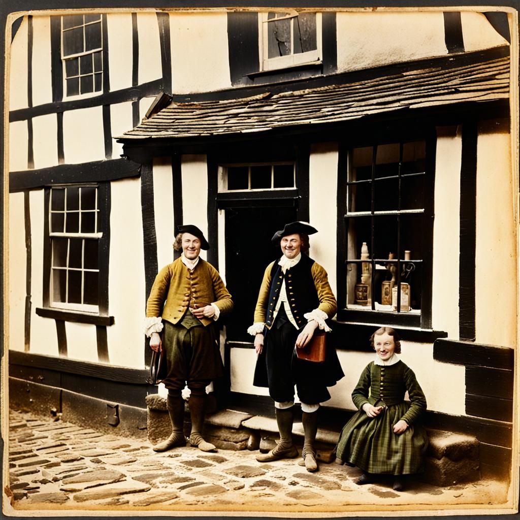 Friends at an Inn, England, 1750s Photograph