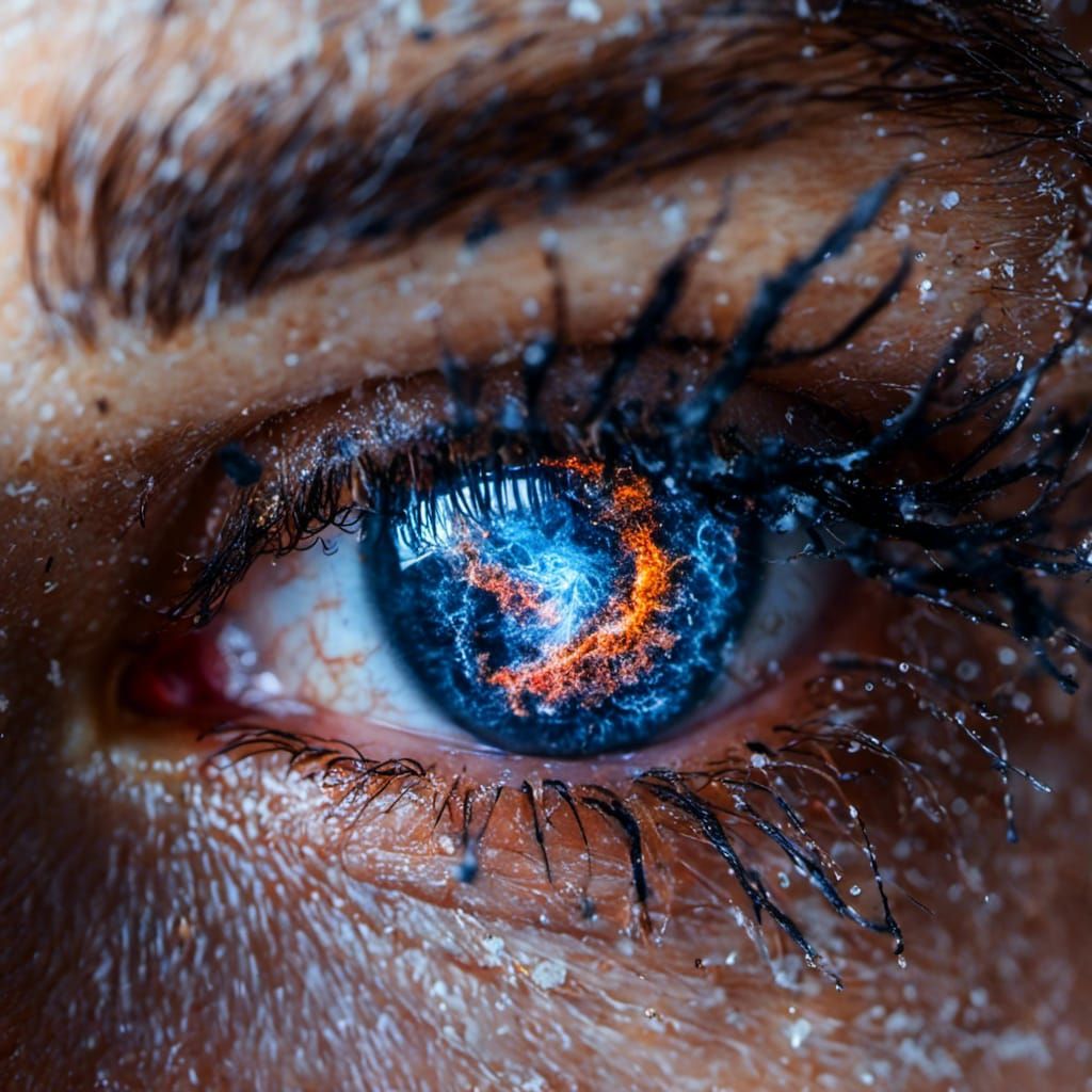 Storm Inside an Eye: Surreal Image