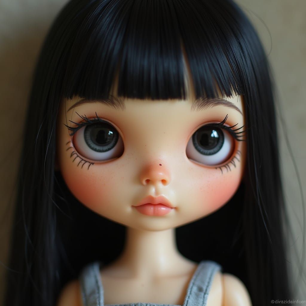 Blythe Doll in Whimsical, Dreamlike Art Style