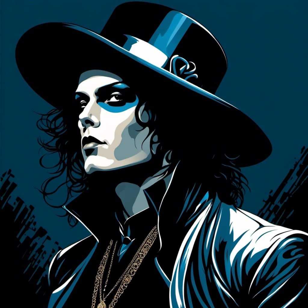 Ville Valo Portrait in Gothic Art Style