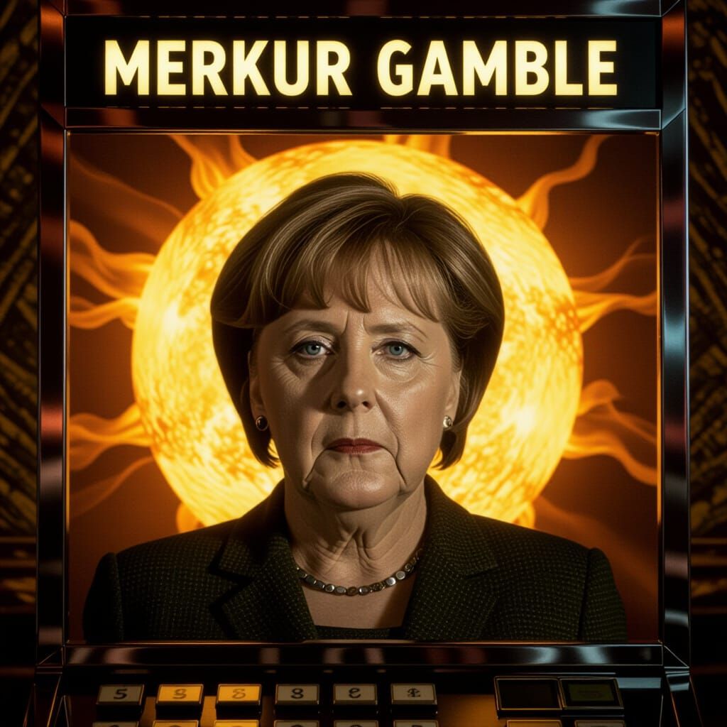 Angela Merkel's Face on Slot Machine Sun