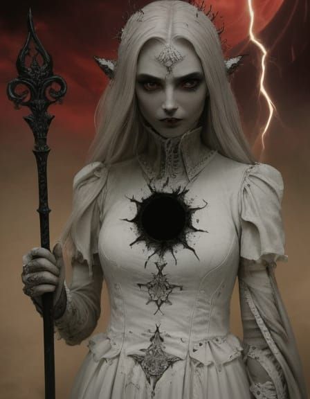 Dark Fantasy: Hollow Towa with Piercing Eyes