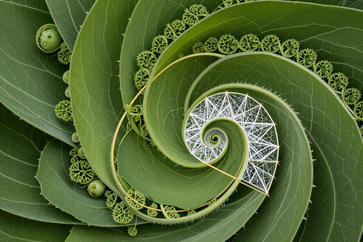 Botanical Geometry: Fibonacci Spirals in Nature