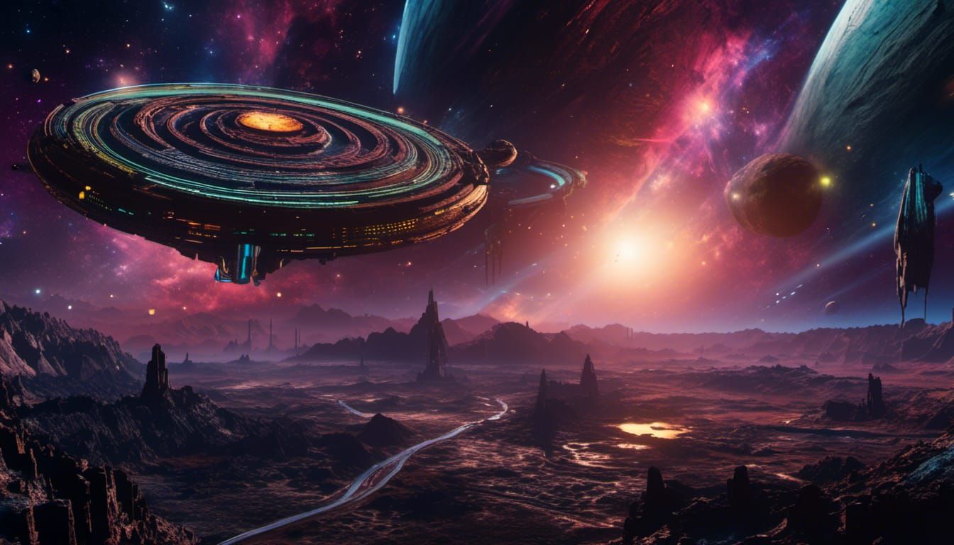 Star Trek Action Shot in Outer Space