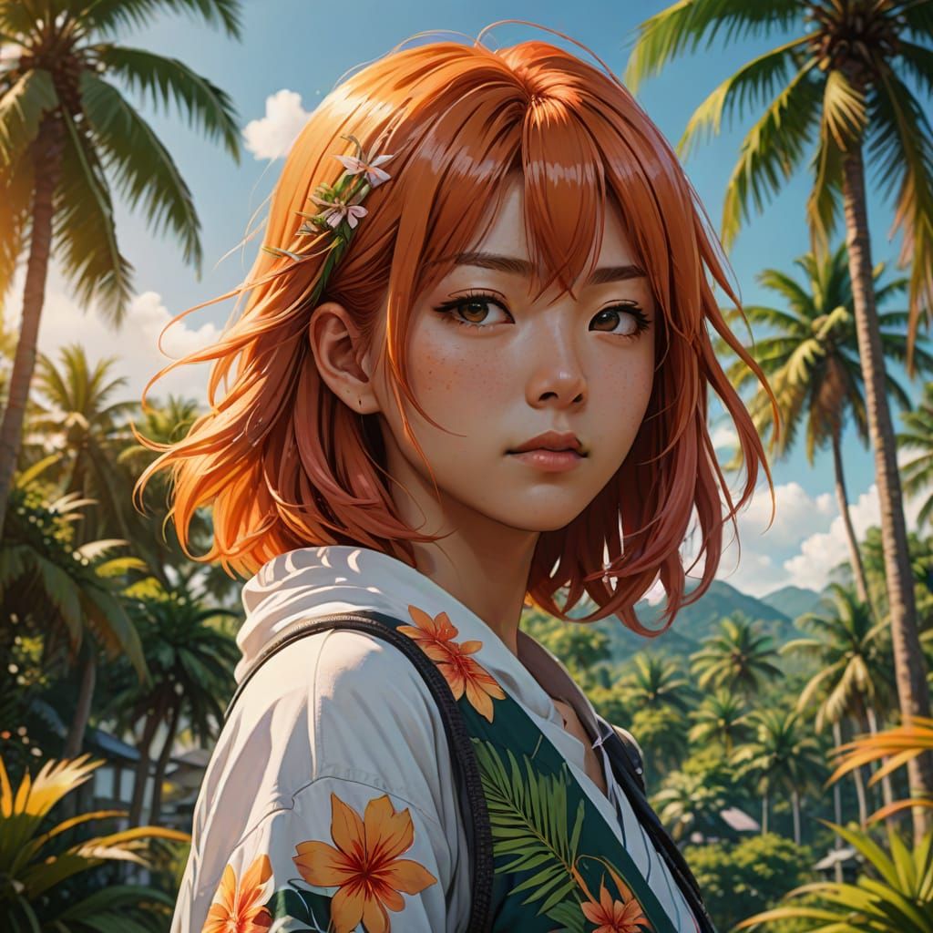 Sakura Igawa Portrait in Malaysia: Vibrant Anime Style