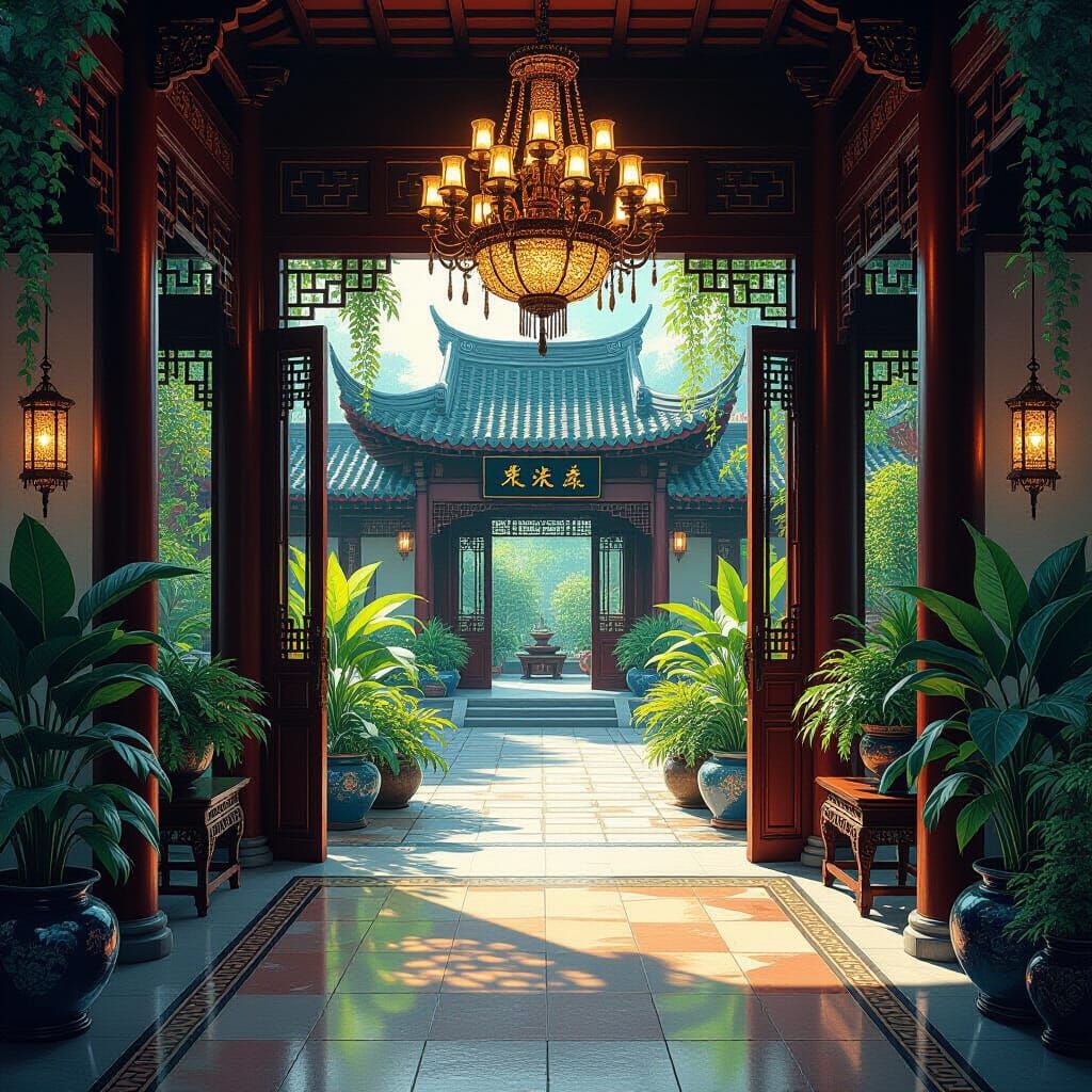 Fantasy Chinese Manor Hall & Healer's Room
