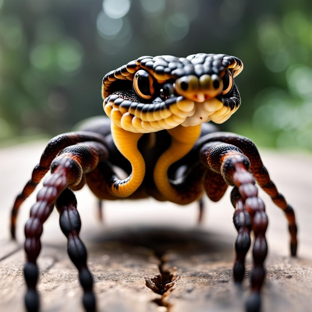 Spider Hybrid with Snake Head Appendages