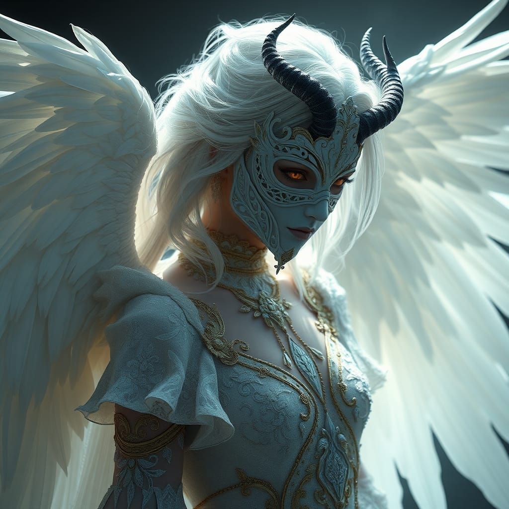 Angel and Demon: A Dark Fantasy Matte Painting