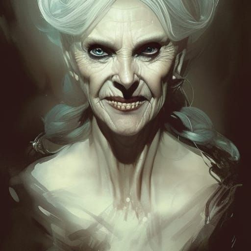 A hideous old witch transforming into a beautiful young woman. Frightening. Magical. Supernatural and unreal, yet ground...