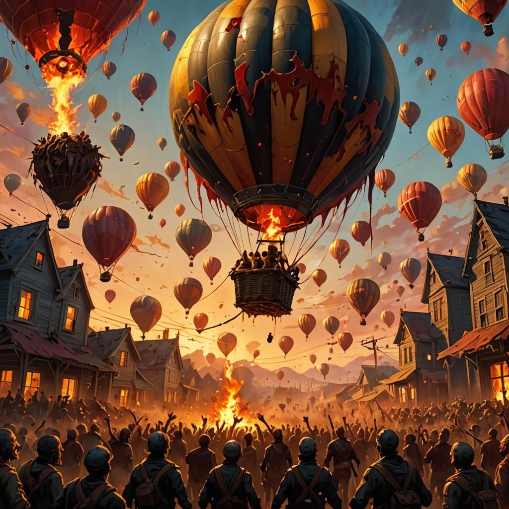 Hot Air Balloon Escape from Zombie Apocalypse