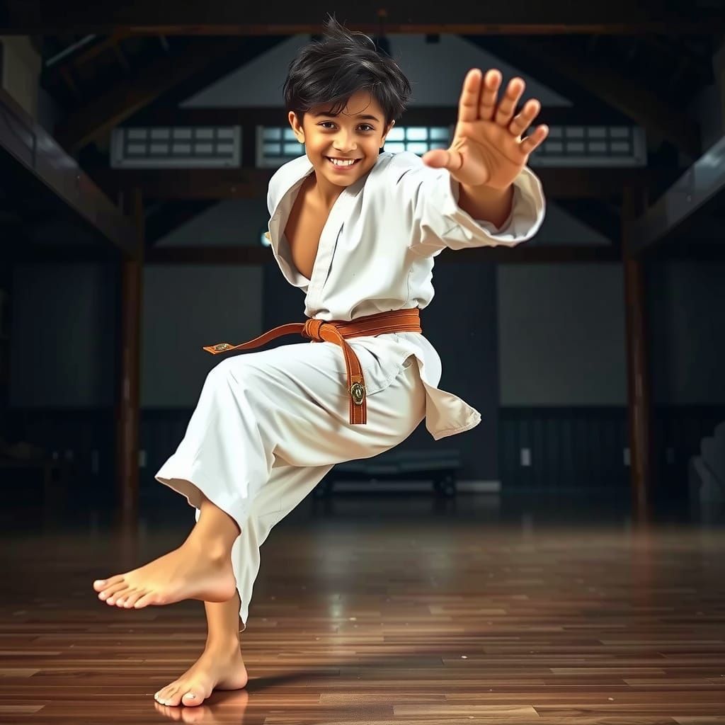 Whimsical Girl in Vibrant Meadow