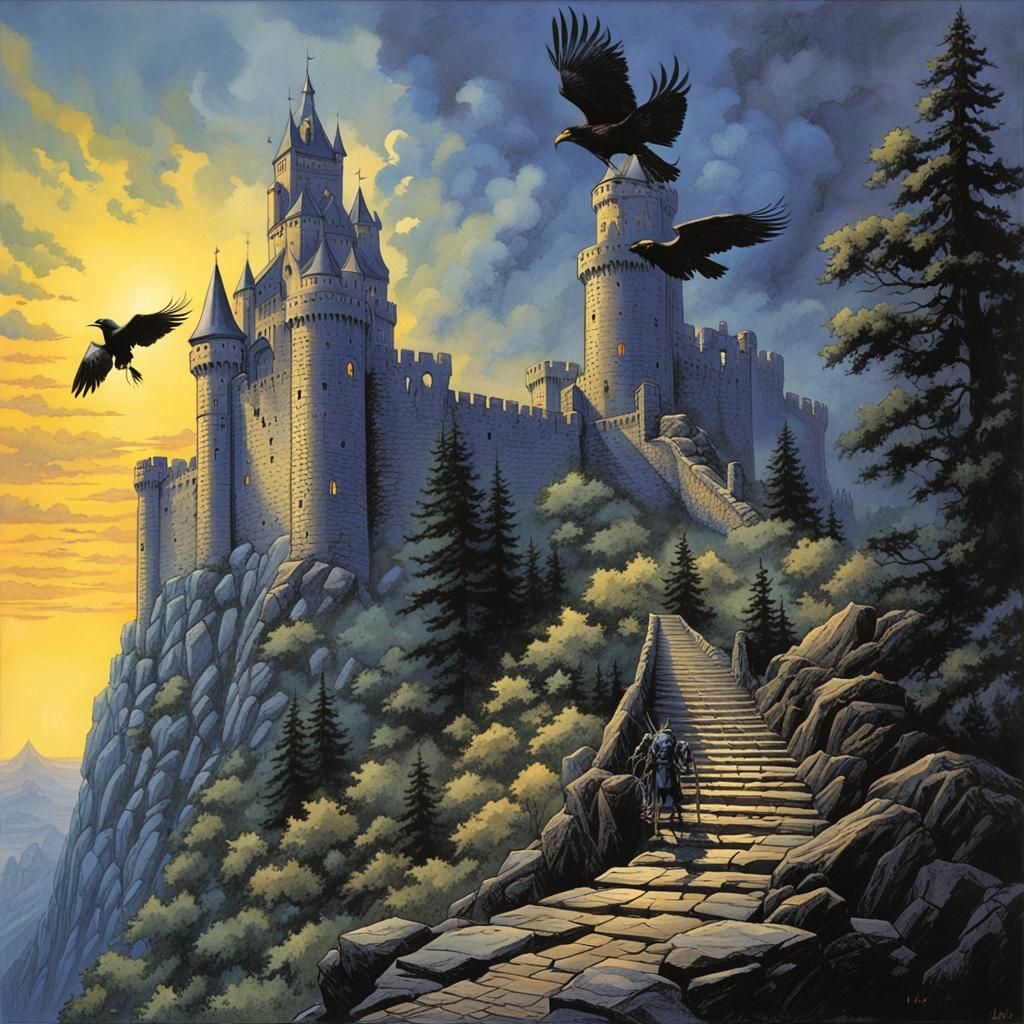 Majestic Medieval Castle with Witch Queen