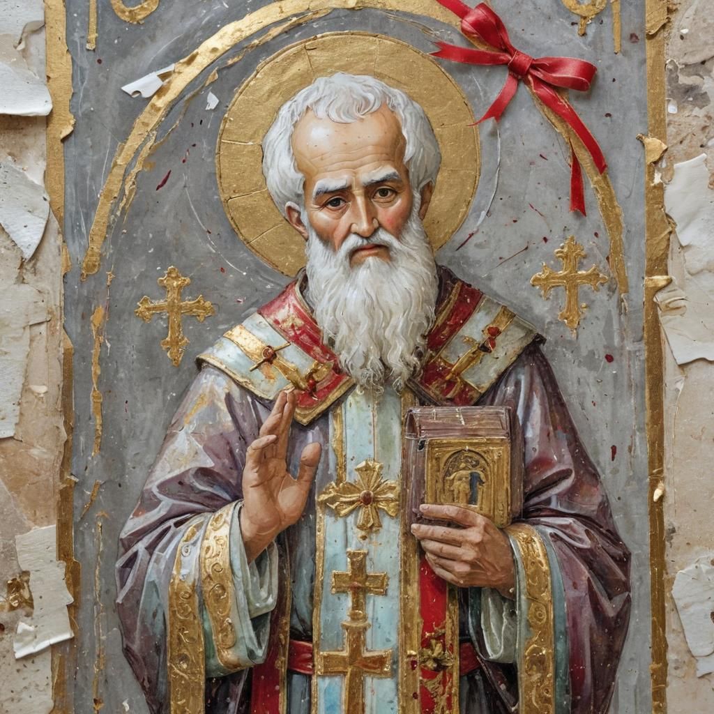 Saint Nicholas Mixed Media Masterpiece