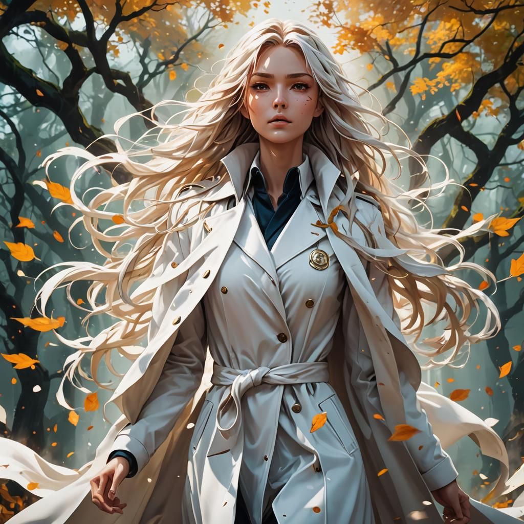 Dynamic Anime Woman in a Furious Kinetic Splash