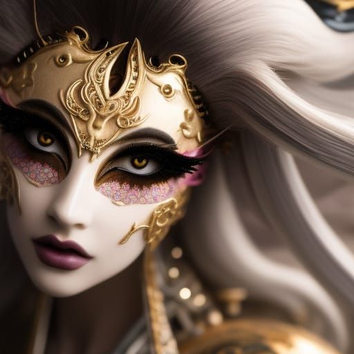 Candy Steampunk Baby Monster Portrait in Art Nouveau Style