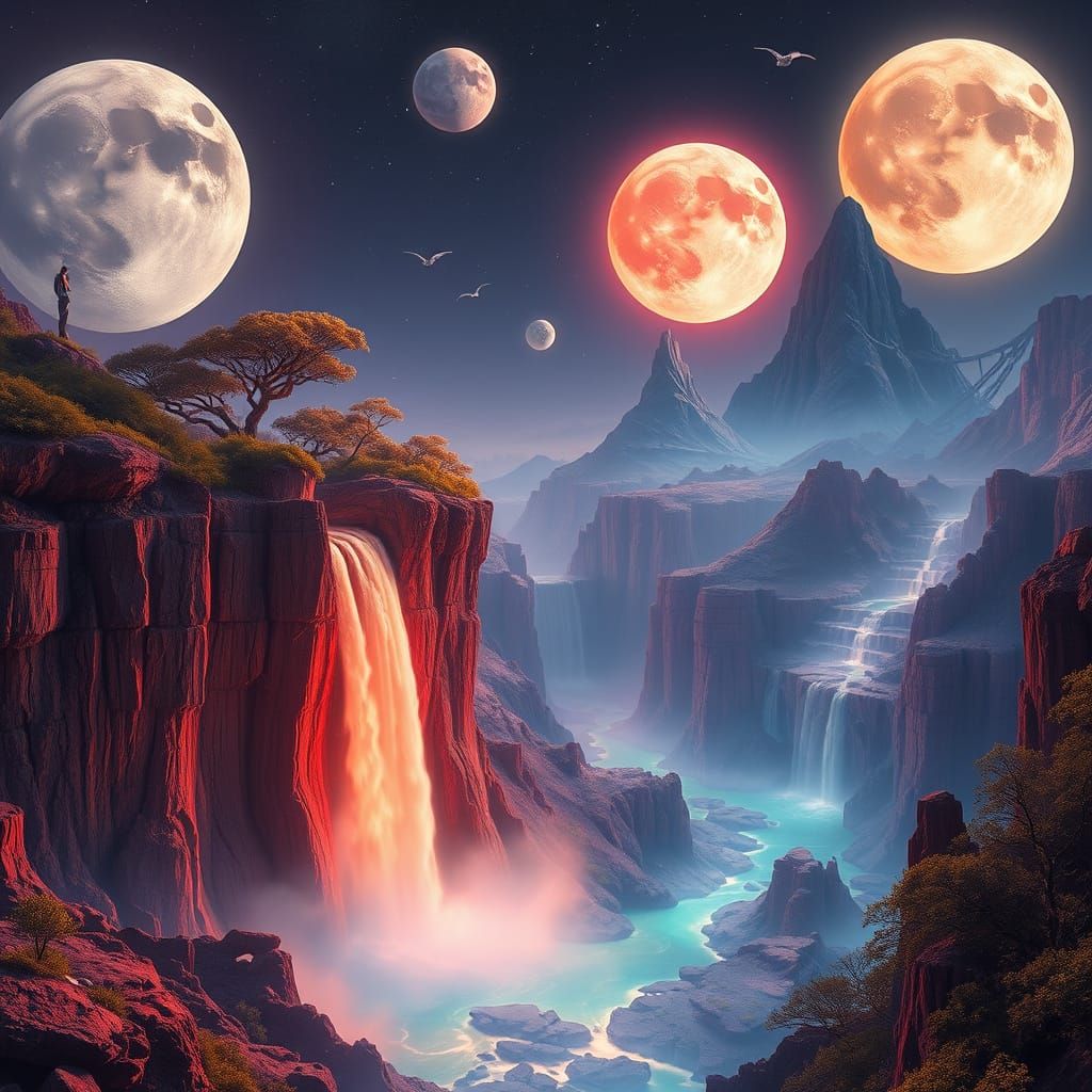 Paisaje surreal y nunca antes visto — un valle colgante susp...