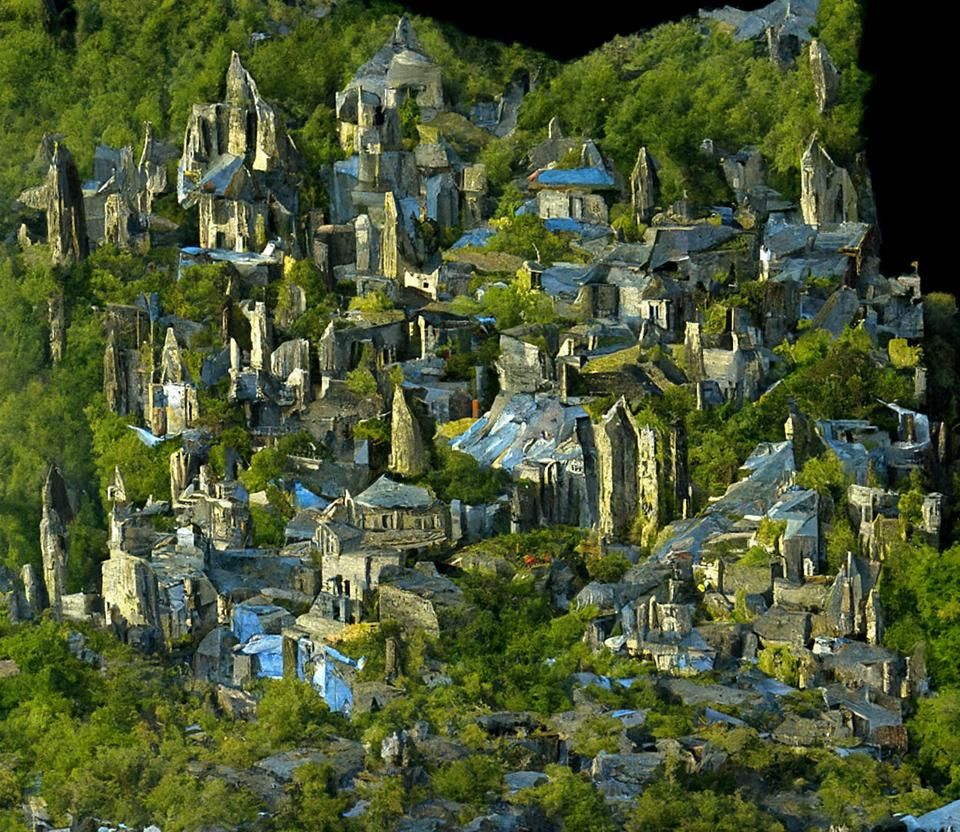 Fantasy Elven City in Valley, Unreal Engine Render