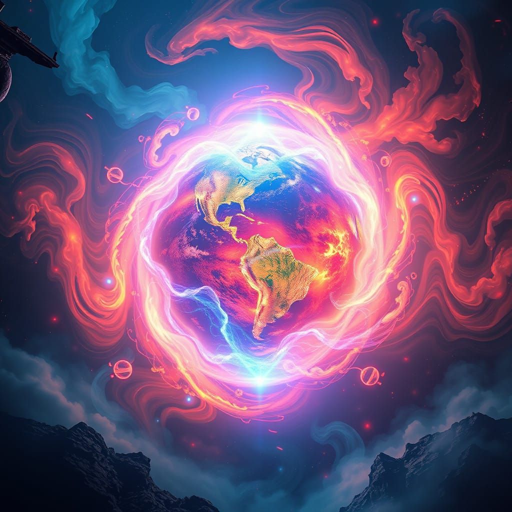 Vibrant Fantasy Aura Globe in Stunning 8k Resolution