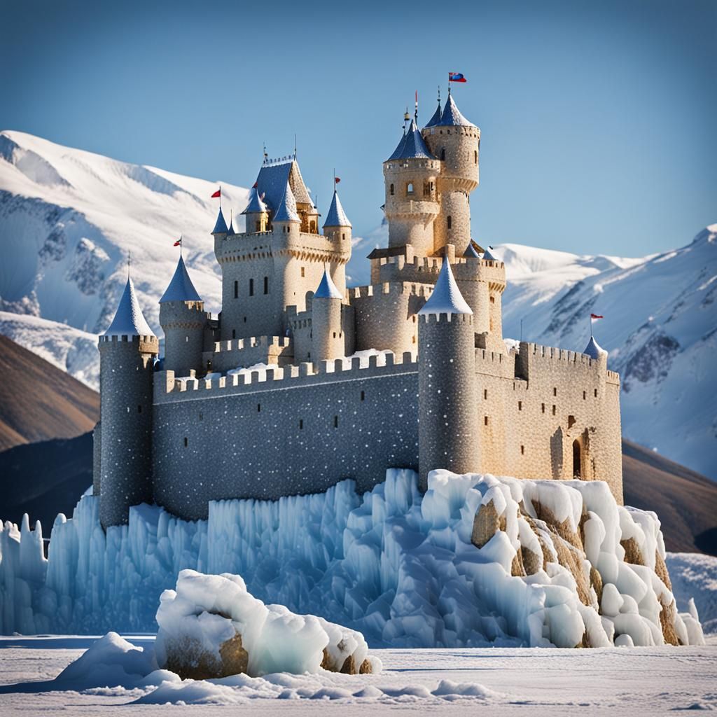 Majestic Ice Castle in Natural Light