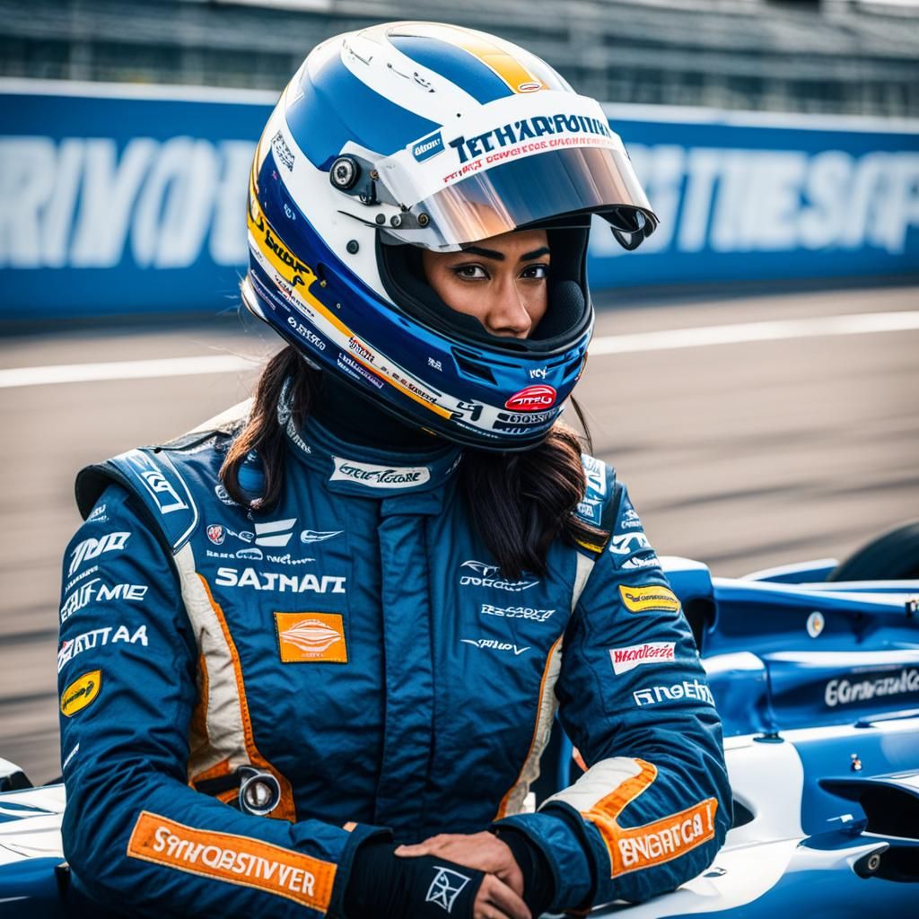 Zoe Saldaña as a Racing Driver