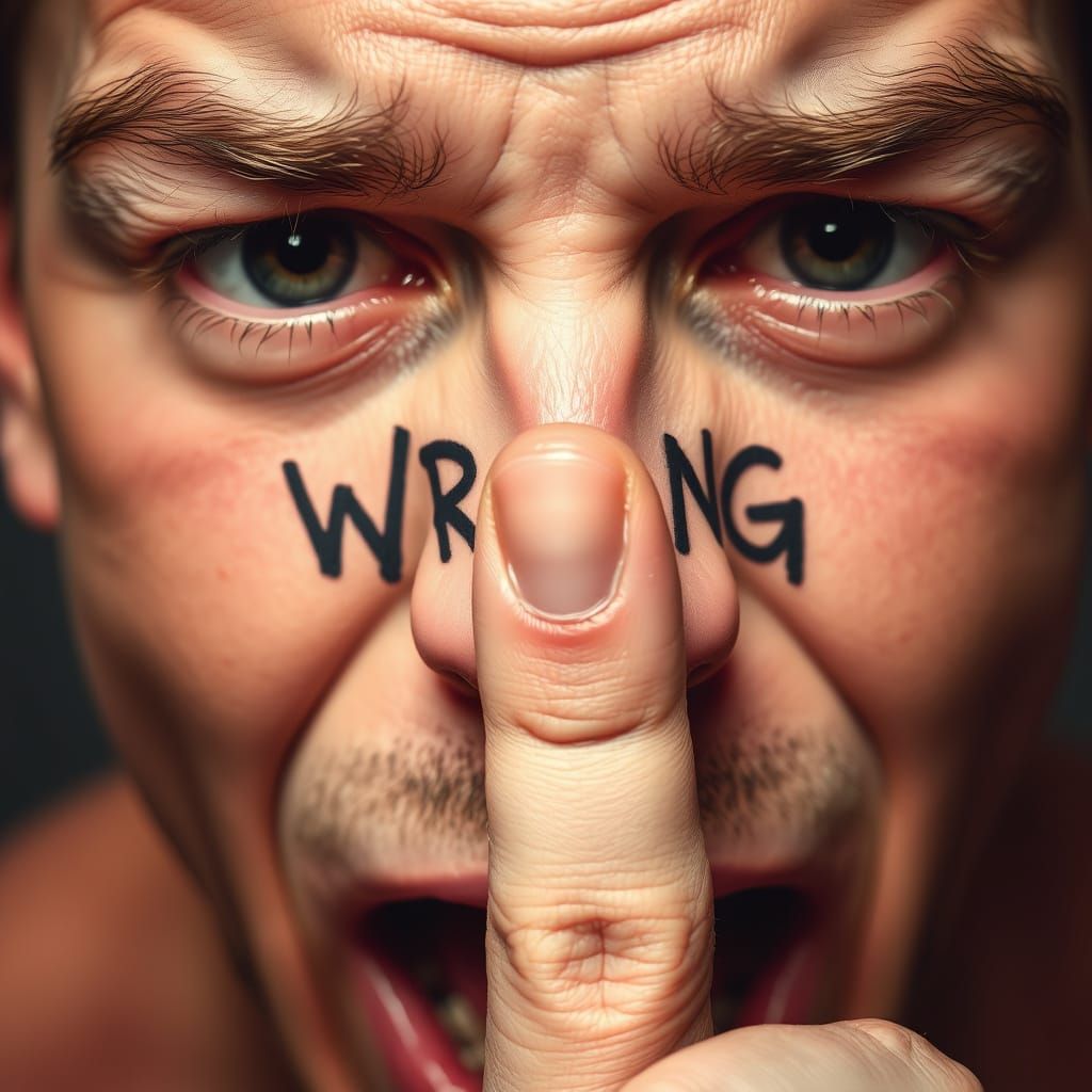 Unattractive Portrait: Finger in Nose