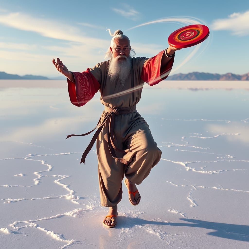 Shaolin Master Levitates Over Salt Lake in a Whirlwind of En...