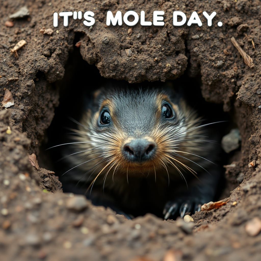 Curious Mole Celebrates Mole Day