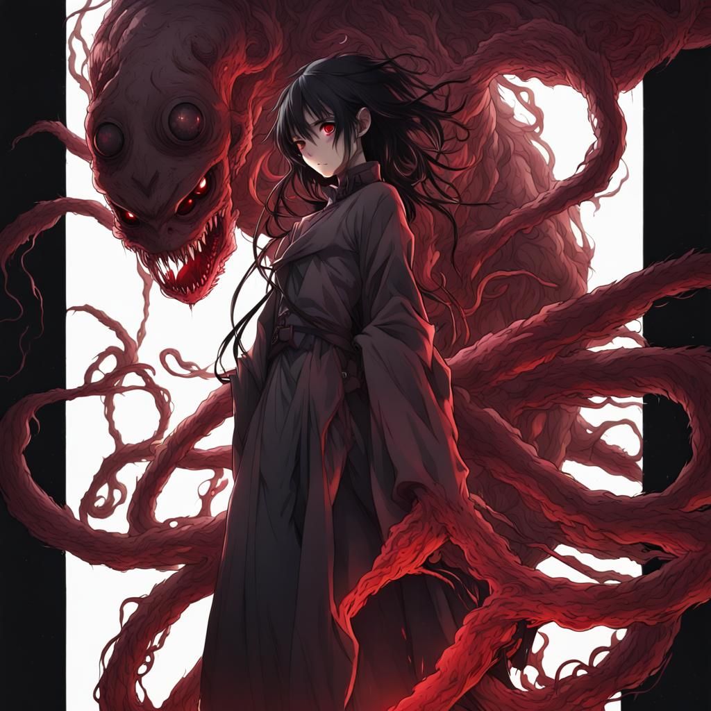 Anime Style Eldritch Horror Unleashes a Monster