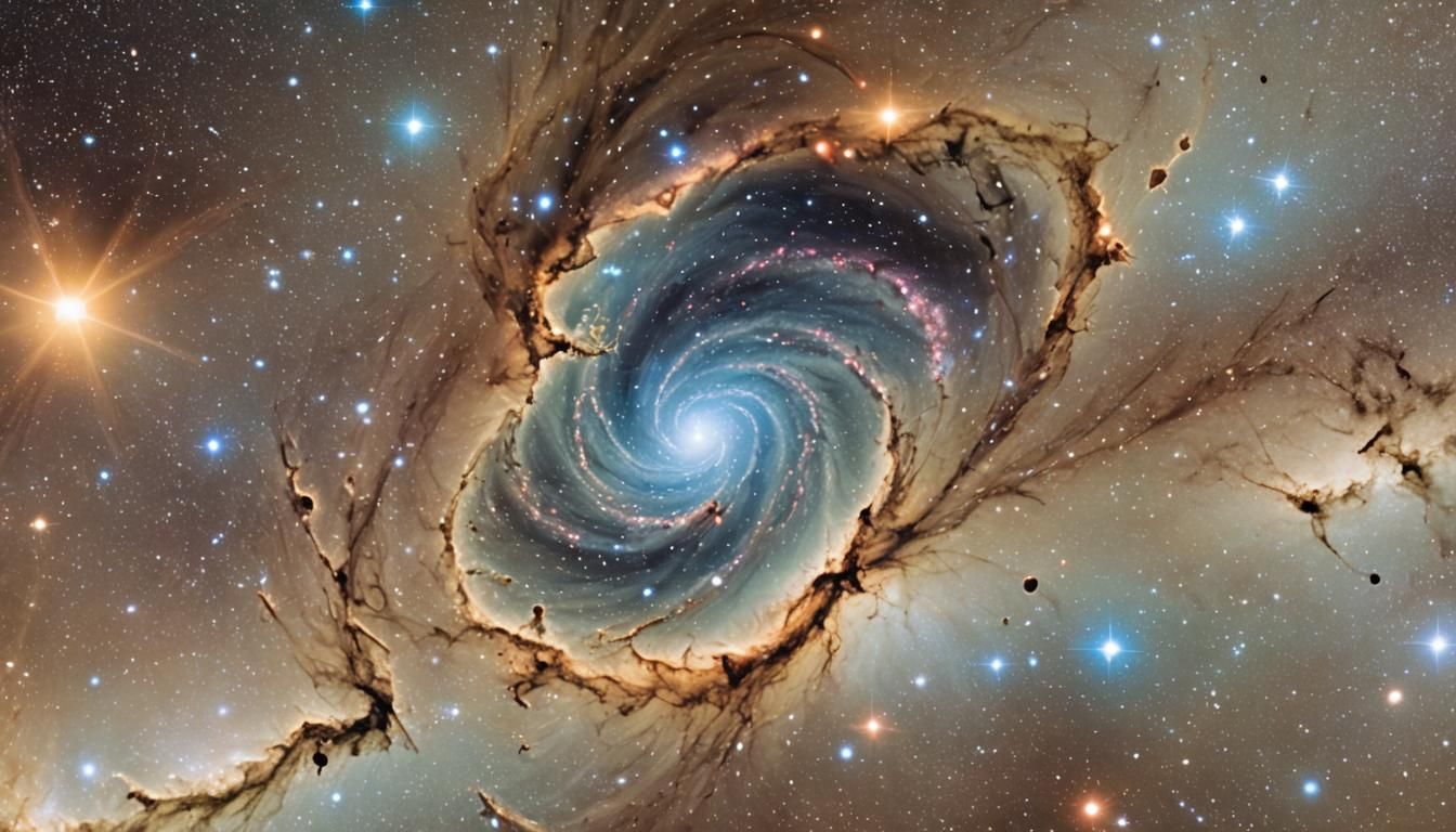 Vibrant Celestial Galactic Space-Scape