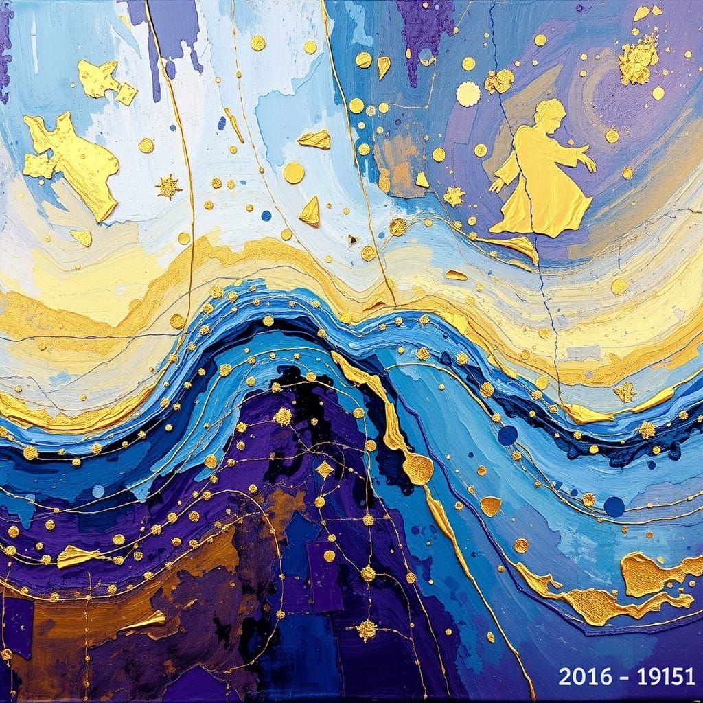 Vibrant Neo-Expressionist Oil Painting with Textured Impasto...