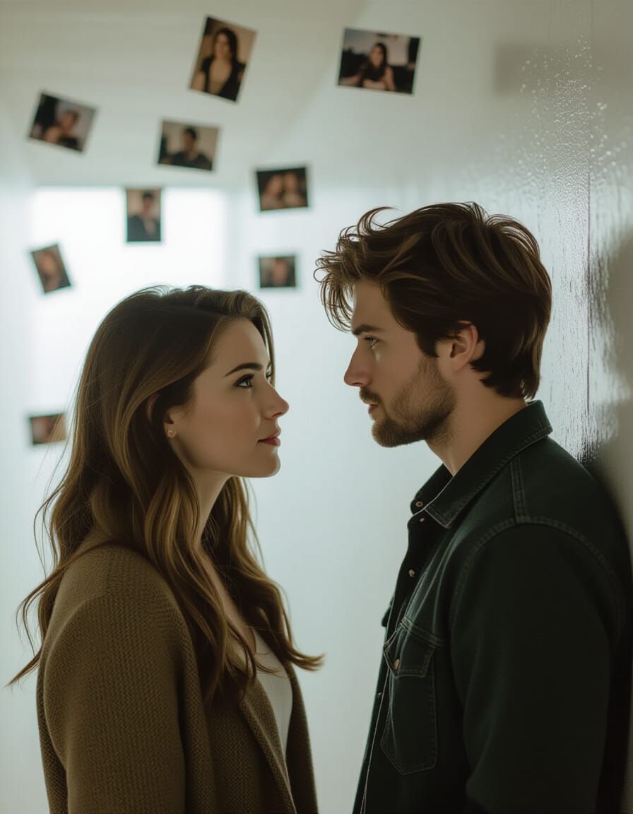 Intimate Gaze: A Nostalgic Cinematic Film Still