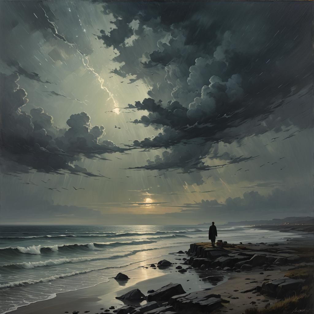 Sinister Seascape with Blended Sky