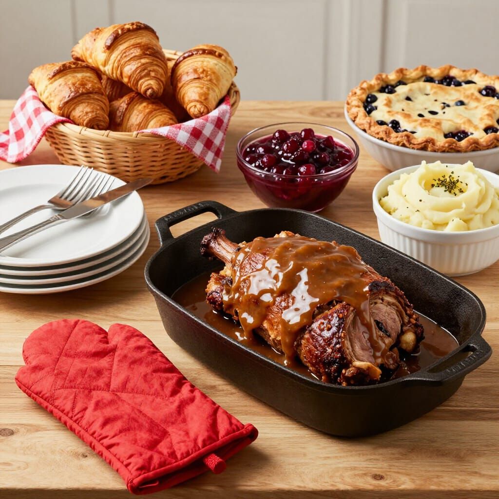 Mouthwatering Pot Roast Feast with Sides in Studio Lighting