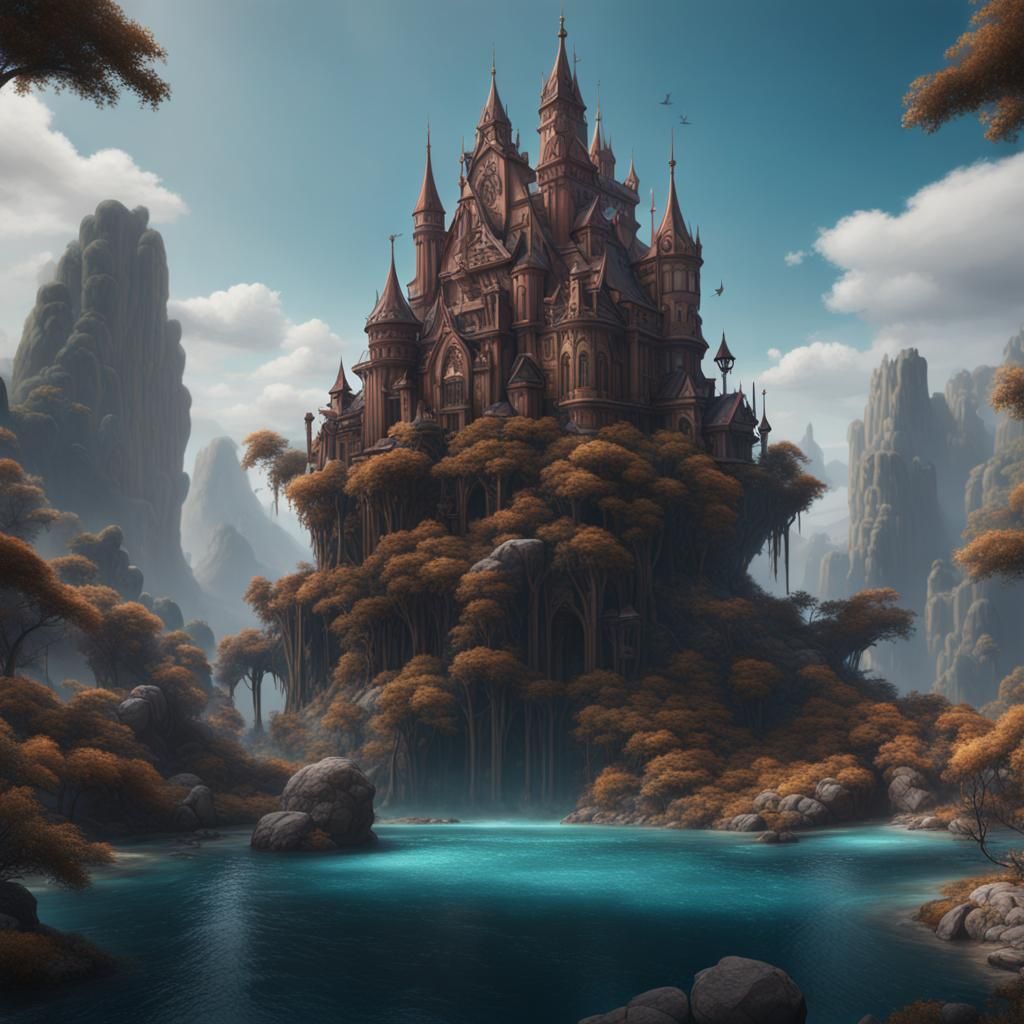 Fantastical Detailed Matte Painting of a Mother