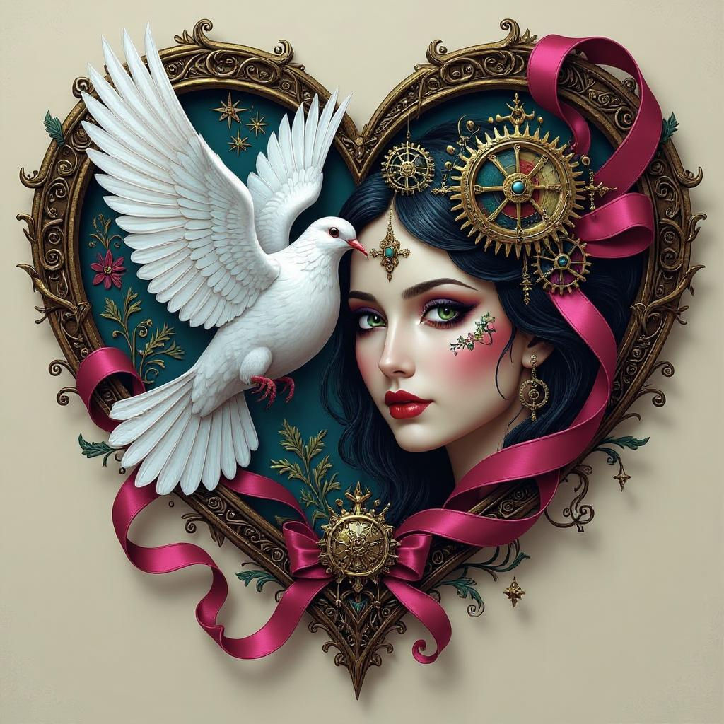Fantasy Heart: Gothic Steampunk Ethereal Artwork