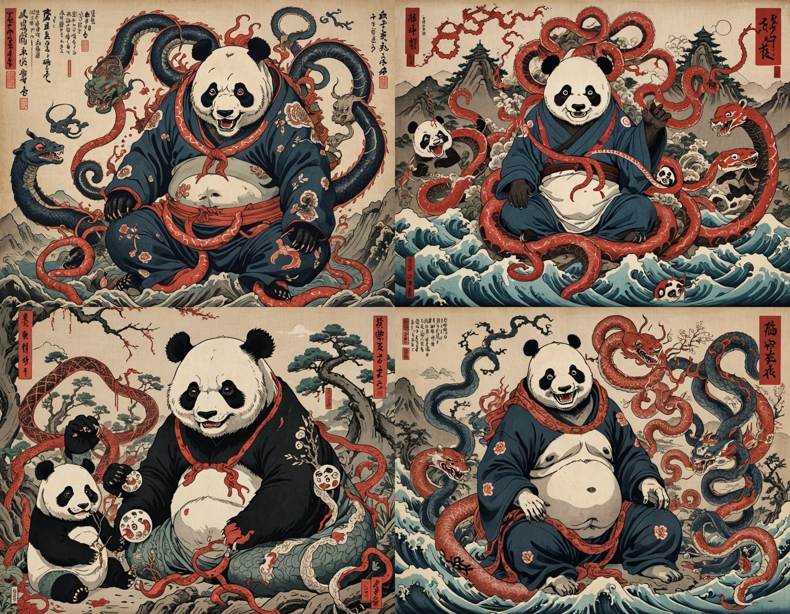 Ukiyo-e Horror: Mythical Hybrid Creature