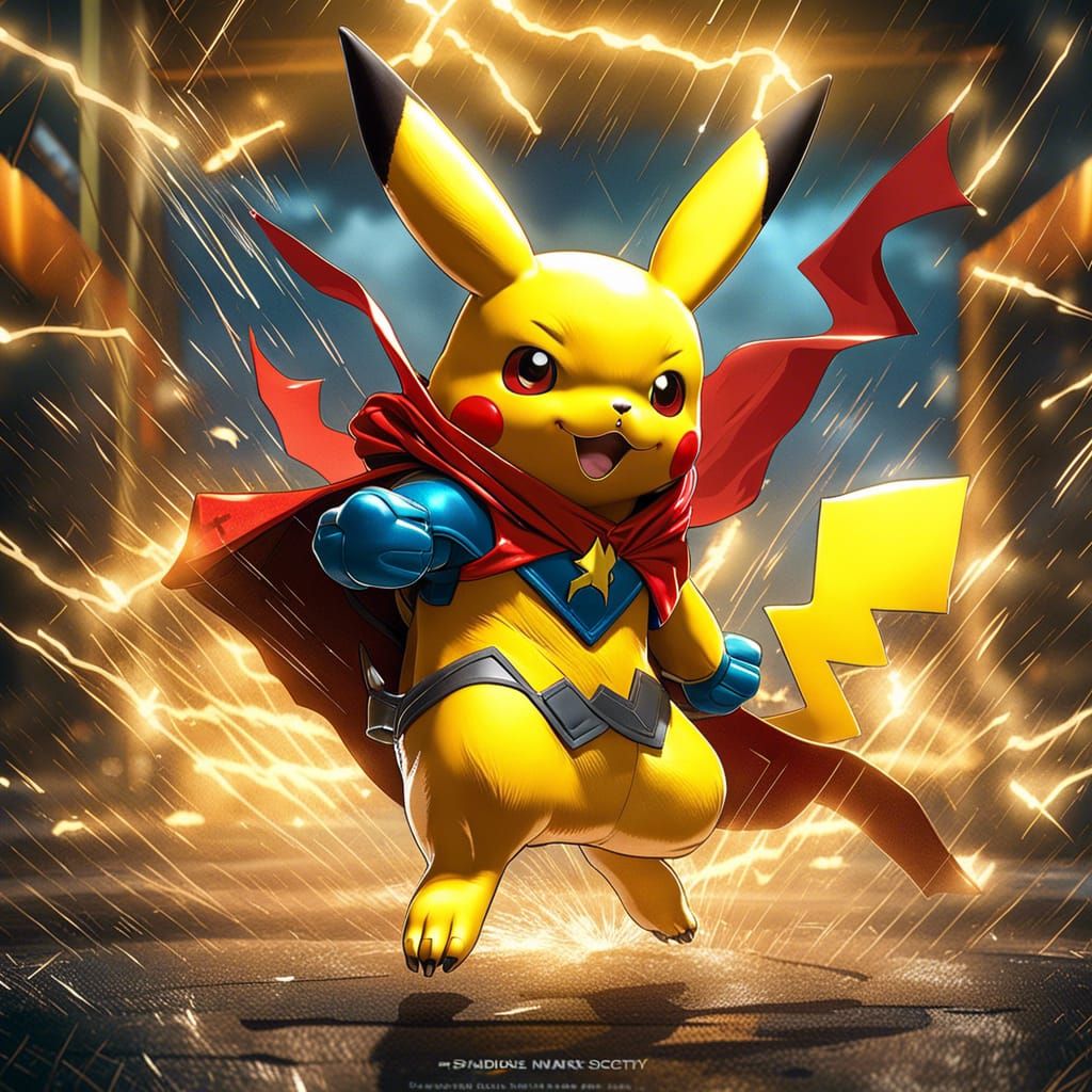 Pikachu as a superhero