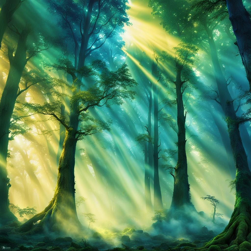 Luminous Forest: A Digital Matte Painting