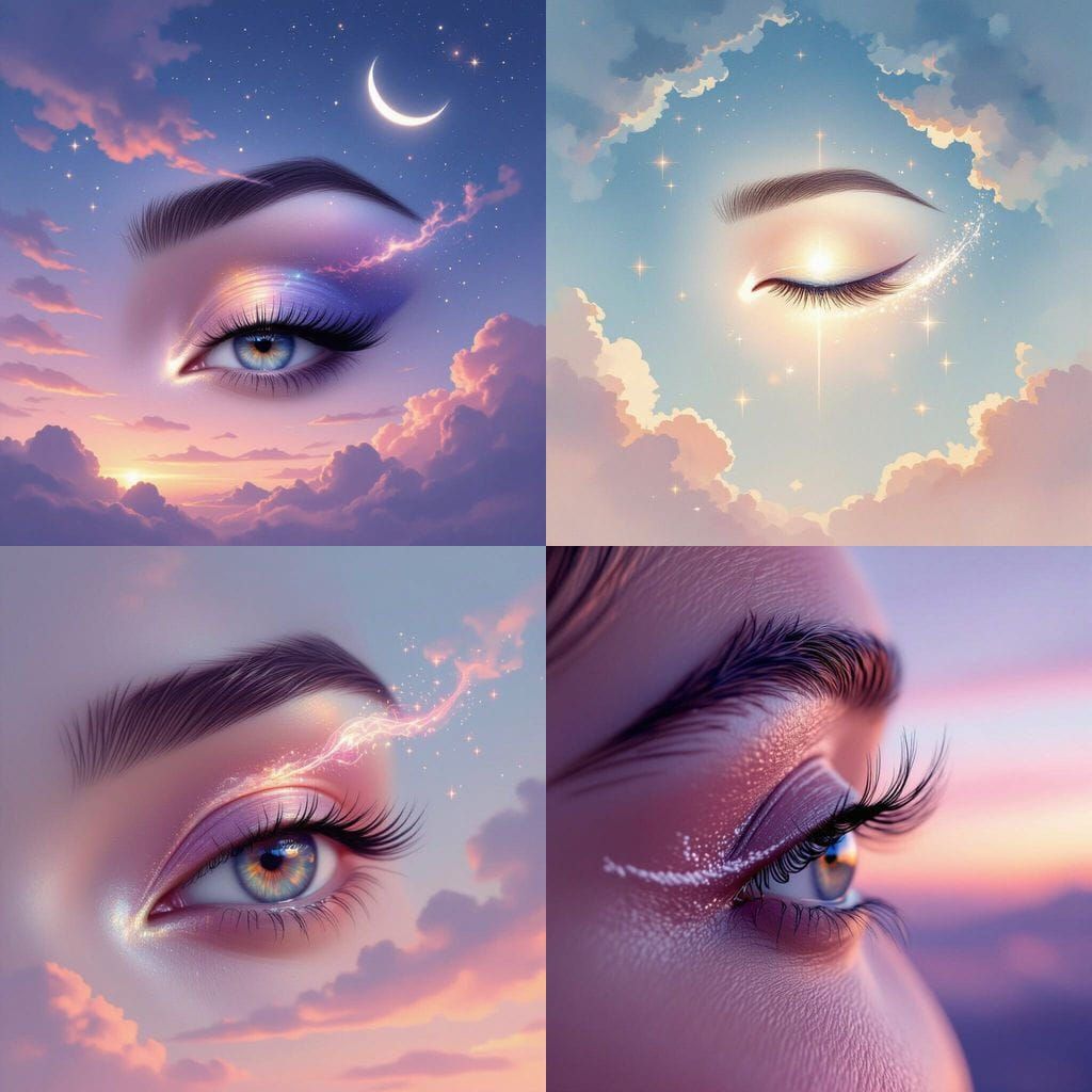 Eyebrow Tattoo Strokes in the Sky