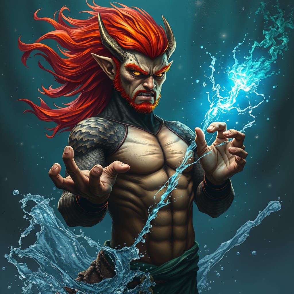 Dragonborn Mercenary Rages Against the Cosmos in Vibrant Col...