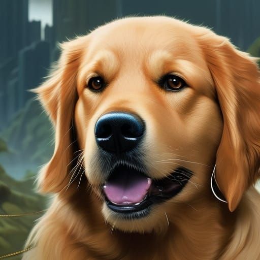 Golden Retriever in Apex Legends Style