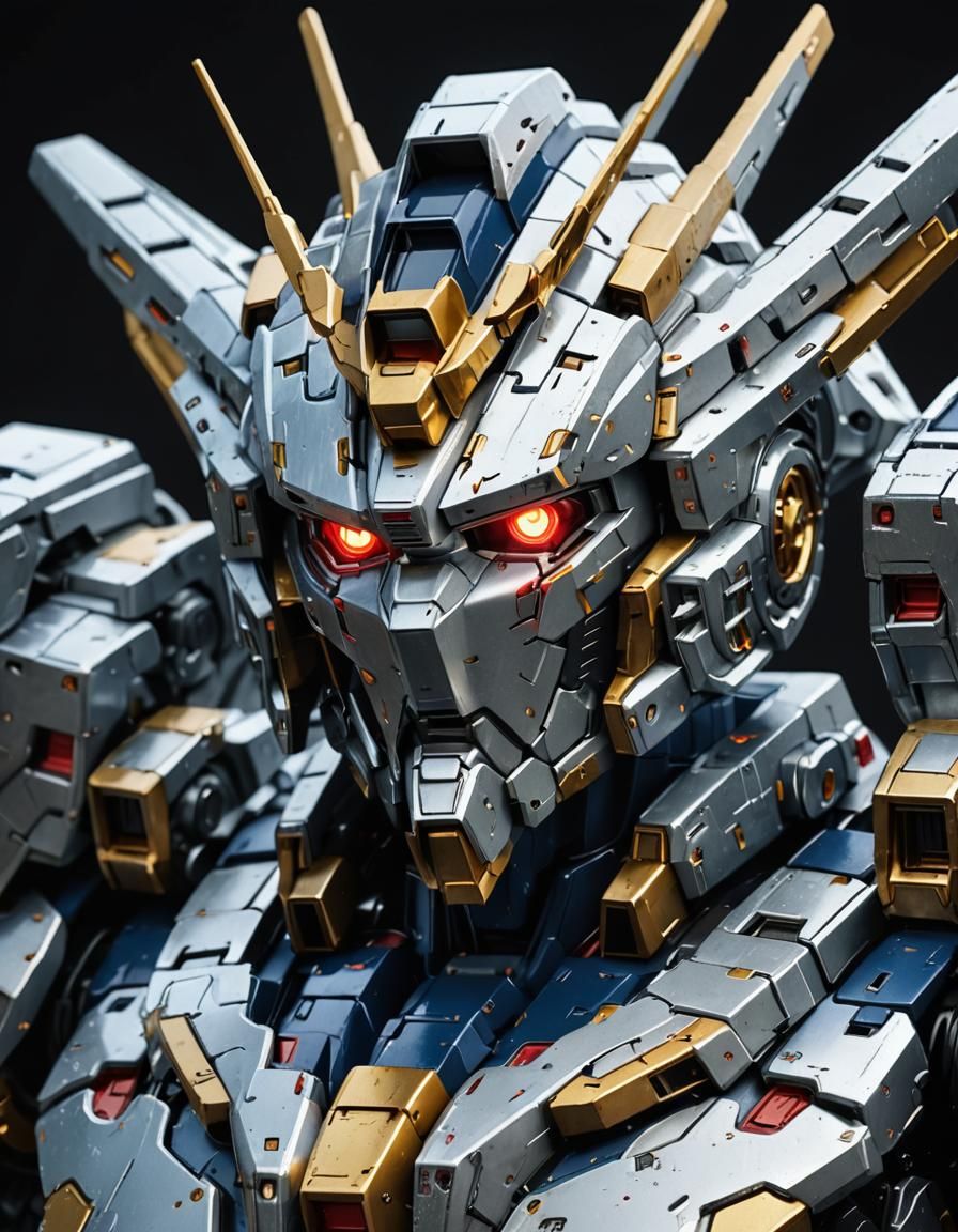 gundam bust, front view,