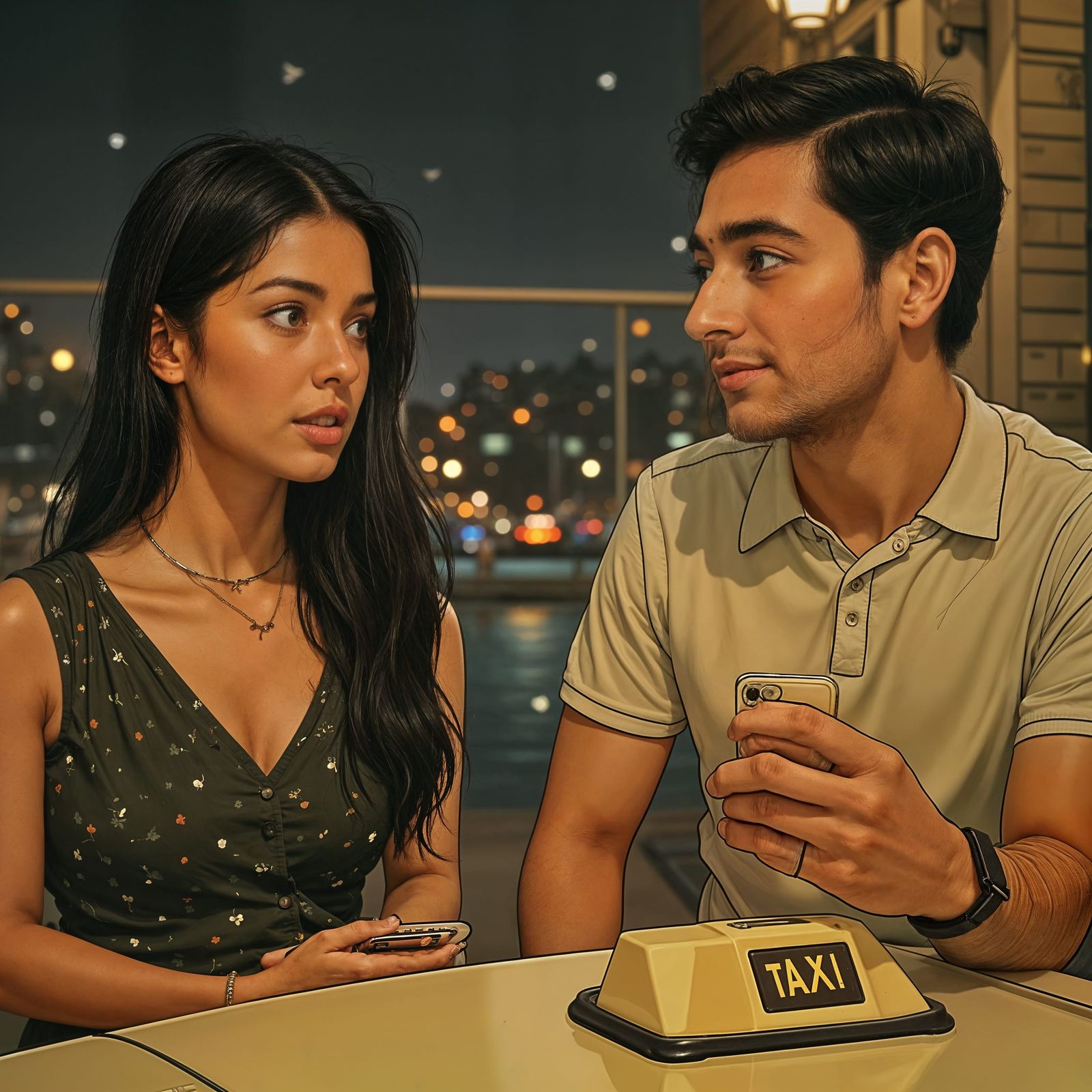 Nighttime Arrival at London Heathrow Airport in a New City