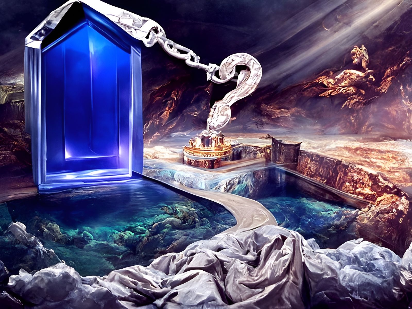 Abstract Landscape Inspired by Art Nouveau Masters