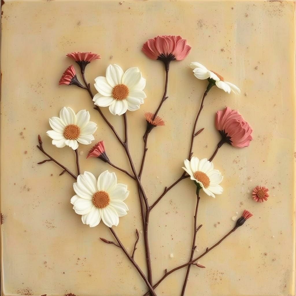 Abstract Encaustic Wax Art