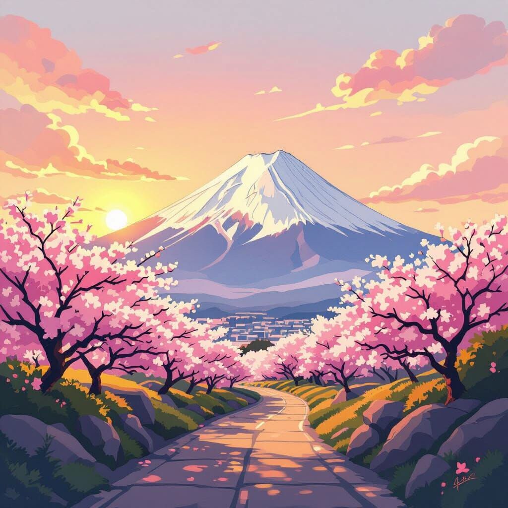 Mount Fuji Cherry Blossom Trail: Yoshida Style