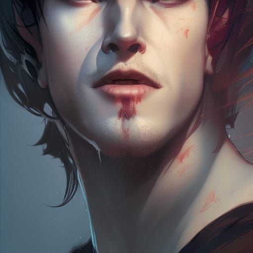 Vampire Prince Portrait in Hyperdetailed Lighting