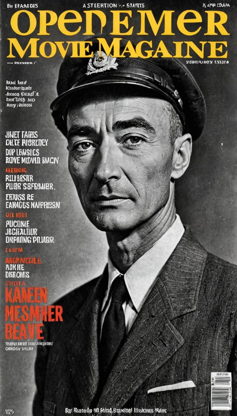 Oppenheimer Movie: Dramatic Magazine Cover Portrait