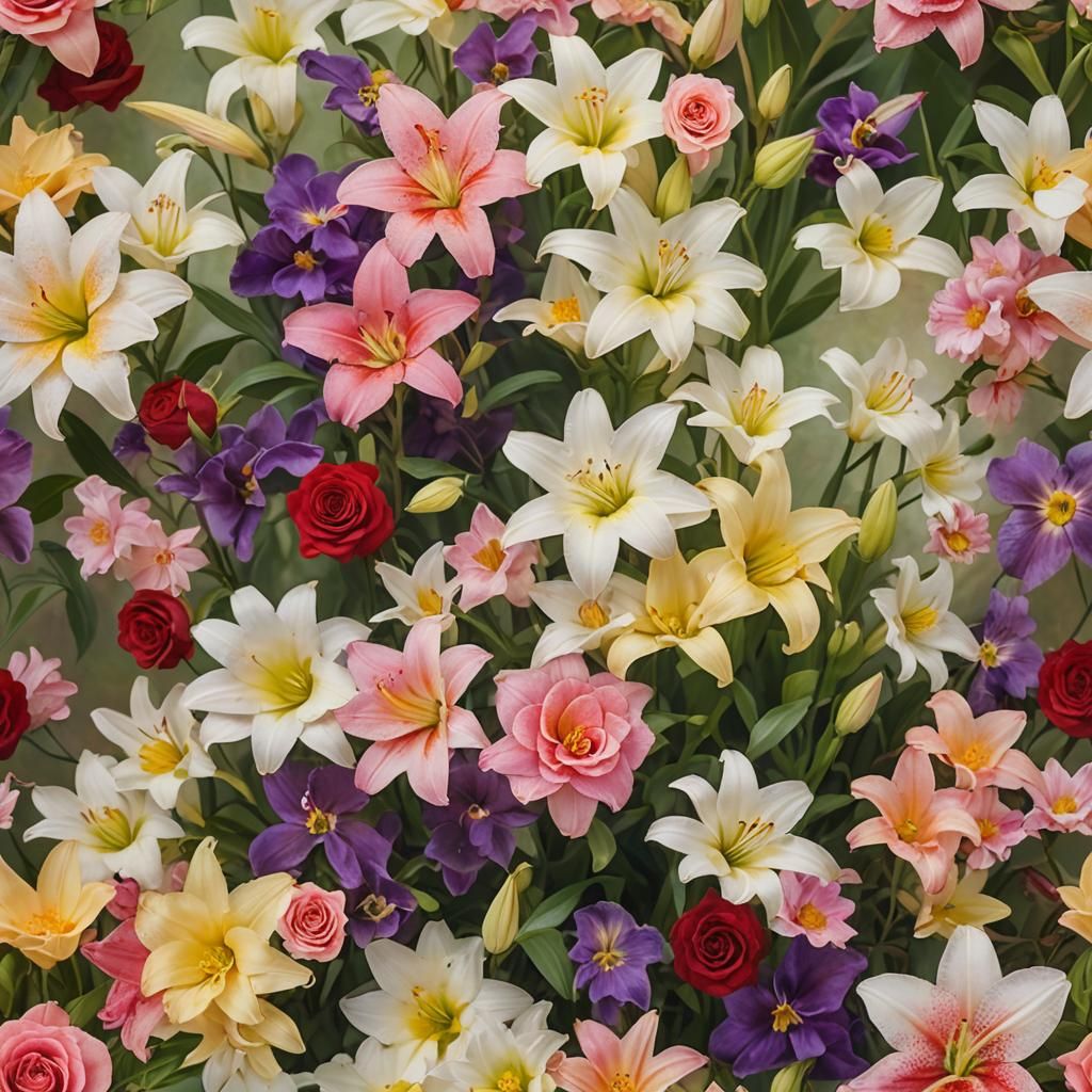 Impressionist Floral Still Life in Bloom