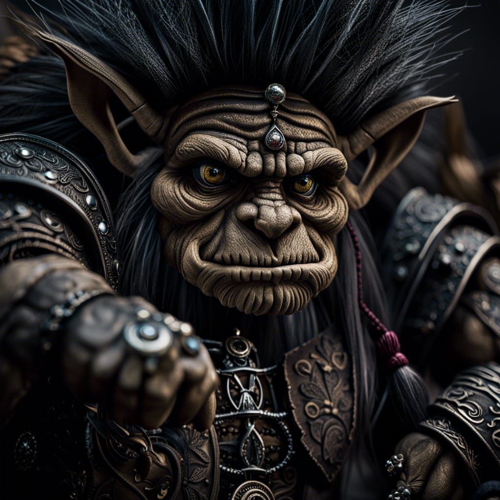 Hyperrealistic Troll Doll in High Definition